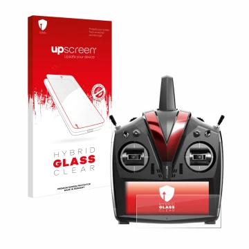 Vorderseite einer Produktverpackung mit dem Markenlogo upscreen. Daneben ist das Gerät VBar Control Touch mit dem zugehörigen 