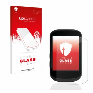 Vorderseite einer Produktverpackung mit dem Markenlogo upscreen. Daneben ist das Gerät Garmin Edge 530 mit dem zugehörigen Dis