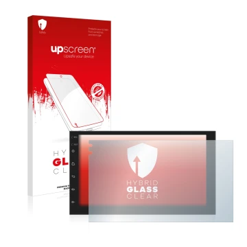 Vorderseite einer Produktverpackung mit dem Markenlogo upscreen. Daneben ist das Gerät Phonocar MediaStation 2Din mit dem zuge