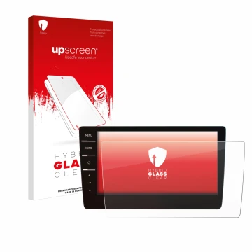 Vorderseite einer Produktverpackung mit dem Markenlogo upscreen. Daneben ist das Gerät Volkswagen Passat 2019 Discover Pro 9.2