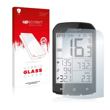 Vorderseite einer Produktverpackung mit dem Markenlogo upscreen. Daneben ist das Gerät Cycplus M1 2.9