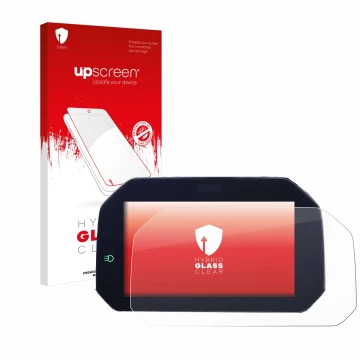 Vorderseite einer Produktverpackung mit dem Markenlogo upscreen. Daneben ist das Gerät BMW F850GS 2018-2020 Connectivity TFT 6