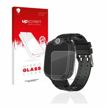 Vorderseite einer Produktverpackung mit dem Markenlogo upscreen. Daneben ist das Gerät Pthtechus G-612 mit dem zugehörigen Dis