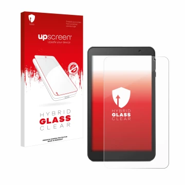 Vorderseite einer Produktverpackung mit dem Markenlogo upscreen. Daneben ist das Gerät Vankyo MatrixPad S8 mit dem zugehörigen