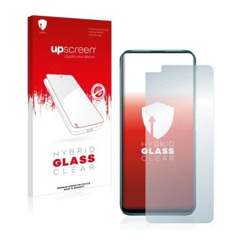 Vorderseite einer Produktverpackung mit dem Markenlogo upscreen. Daneben ist das Gerät realme X3 SuperZoom mit dem zugehörigen