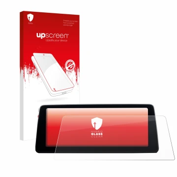 Vorderseite einer Produktverpackung mit dem Markenlogo upscreen. Daneben ist das Gerät BMW 7 G11 2016-2018 Infotainment System