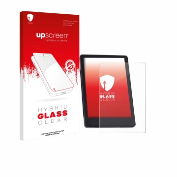 Vorderseite einer Produktverpackung mit dem Markenlogo upscreen. Daneben ist das Gerät BMZ DS103 mit dem zugehörigen Displaysc