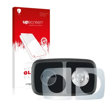 Vorderseite einer Produktverpackung mit dem Markenlogo upscreen. Daneben ist das Gerät Cycliq Fly12 CE mit dem zugehörigen Dis