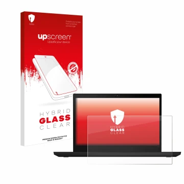 Vorderseite einer Produktverpackung mit dem Markenlogo upscreen. Daneben ist das Gerät Lenovo ThinkPad T14 Gen 1 mit dem zugeh