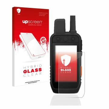 Vorderseite einer Produktverpackung mit dem Markenlogo upscreen. Daneben ist das Gerät Garmin Alpha 200 K mit dem zugehörigen 