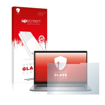 Vorderseite einer Produktverpackung mit dem Markenlogo upscreen. Daneben ist das Gerät Dell Latitude 7410 2-in-1 mit dem zugeh