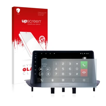 Vorderseite einer Produktverpackung mit dem Markenlogo upscreen. Daneben ist das Gerät Pioneer AVH-Z5200DAB mit dem zugehörige