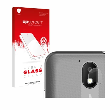 Vorderseite einer Produktverpackung mit dem Markenlogo upscreen. Daneben ist das Gerät Orange Neva start (NUR Kameraschutz) mi