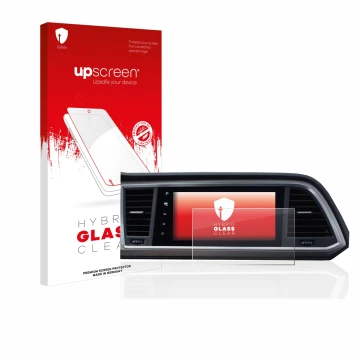 Vorderseite einer Produktverpackung mit dem Markenlogo upscreen. Daneben ist das Gerät Seat Ateca Style Go 2020 Infotainment S