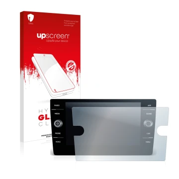 Vorderseite einer Produktverpackung mit dem Markenlogo upscreen. Daneben ist das Gerät Volkswagen T-Roc Cabriolet Style TSI 20