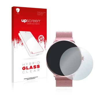 Vorderseite einer Produktverpackung mit dem Markenlogo upscreen. Daneben ist das Gerät Bebinca Smartwatch mit dem zugehörigen 