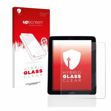 Vorderseite einer Produktverpackung mit dem Markenlogo upscreen. Daneben ist das Gerät Volvo Polestar 2 2020 Infotainment Syst