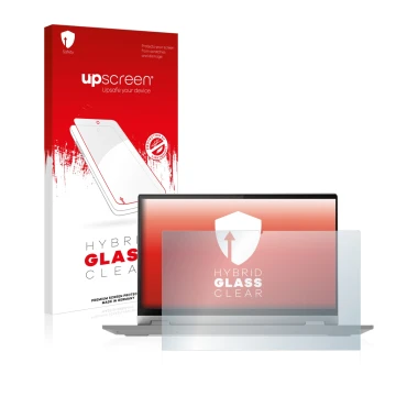 Vorderseite einer Produktverpackung mit dem Markenlogo upscreen. Daneben ist das Gerät Lenovo IdeaPad Flex 5i 14
