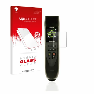 Vorderseite einer Produktverpackung mit dem Markenlogo upscreen. Daneben ist das Gerät RigExpert Stick Pro mit dem zugehörigen