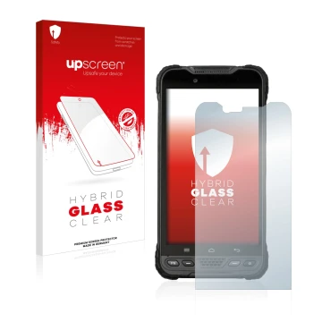 Vorderseite einer Produktverpackung mit dem Markenlogo upscreen. Daneben ist das Gerät UniStrong UT10 6