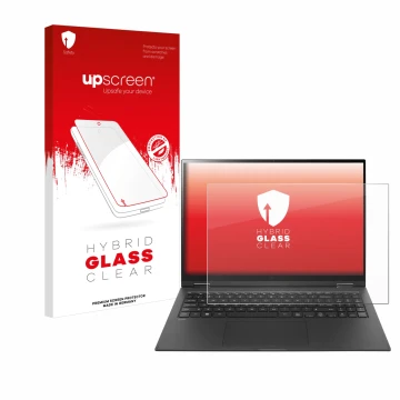 Vorderseite einer Produktverpackung mit dem Markenlogo upscreen. Daneben ist das Gerät LG gram 16'' 2-in-1 Touch mit dem zugeh
