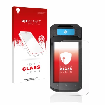 Vorderseite einer Produktverpackung mit dem Markenlogo upscreen. Daneben ist das Gerät Accu-Chek Insight mit DBLG1 mit dem zug