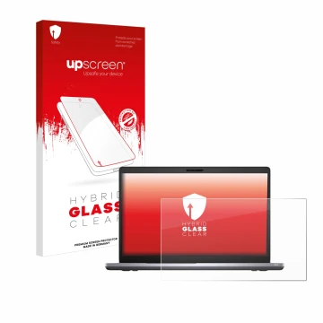 Vorderseite einer Produktverpackung mit dem Markenlogo upscreen. Daneben ist das Gerät Dell Latitude 5510 mit dem zugehörigen 