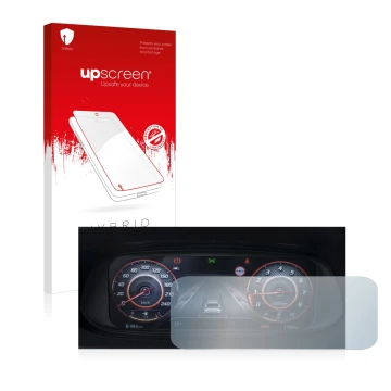 Vorderseite einer Produktverpackung mit dem Markenlogo upscreen. Daneben ist das Gerät Hyundai i20N 2021 Cockpit mit dem zugeh