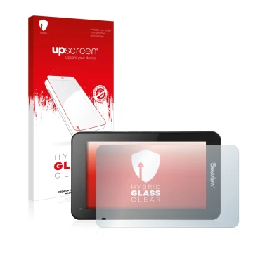 Vorderseite einer Produktverpackung mit dem Markenlogo upscreen. Daneben ist das Gerät Desview R6 UHB 5.5