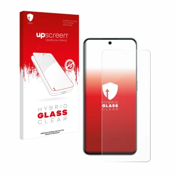 Vorderseite einer Produktverpackung mit dem Markenlogo upscreen. Daneben ist das Gerät OnePlus 10R mit dem zugehörigen Display