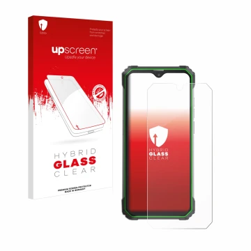 Vorderseite einer Produktverpackung mit dem Markenlogo upscreen. Daneben ist das Gerät Blackview BL8800 PRO 5G mit dem zugehör