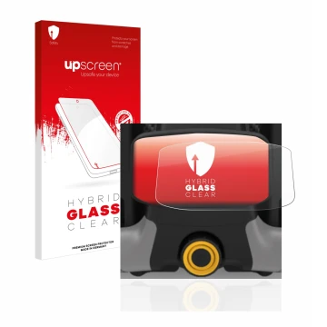 Vorderseite einer Produktverpackung mit dem Markenlogo upscreen. Daneben ist das Gerät PowaKaddy CT8 mit dem zugehörigen Displ
