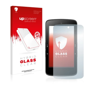 Vorderseite einer Produktverpackung mit dem Markenlogo upscreen. Daneben ist das Gerät Bryton Rider S800 mit dem zugehörigen D