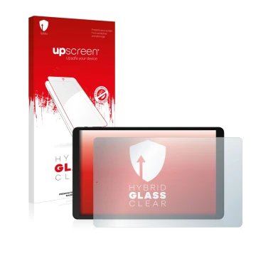 Vorderseite einer Produktverpackung mit dem Markenlogo upscreen. Daneben ist das Gerät Odys Space One 10 LTE mit dem zugehörig