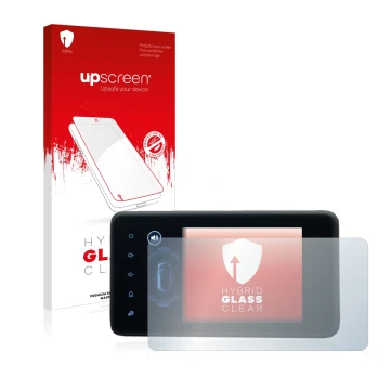 Vorderseite einer Produktverpackung mit dem Markenlogo upscreen. Daneben ist das Gerät Dacia Jogger 2022 Media Display 8