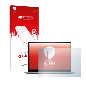 Vorderseite einer Produktverpackung mit dem Markenlogo upscreen. Daneben ist das Gerät Dell Inspiron 14 7420 2-in-1 mit dem zu