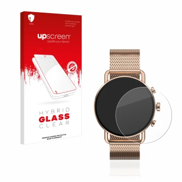 Vorderseite einer Produktverpackung mit dem Markenlogo upscreen. Daneben ist das Gerät Skagen Falster Gen 6 (41 mm) mit dem zu
