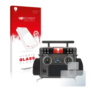 Vorderseite einer Produktverpackung mit dem Markenlogo upscreen. Daneben ist das Gerät FrSky Tandem XE 2 mit dem zugehörigen D