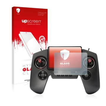 Vorderseite einer Produktverpackung mit dem Markenlogo upscreen. Daneben ist das Gerät FrSky Twin Lite mit dem zugehörigen Dis