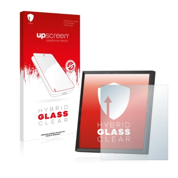 Vorderseite einer Produktverpackung mit dem Markenlogo upscreen. Daneben ist das Gerät Divoom Pixoo-64 mit dem zugehörigen Dis