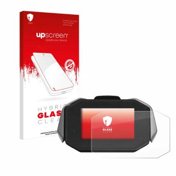 Vorderseite einer Produktverpackung mit dem Markenlogo upscreen. Daneben ist das Gerät MV Agusta Dragster RC TFT mit dem zugeh