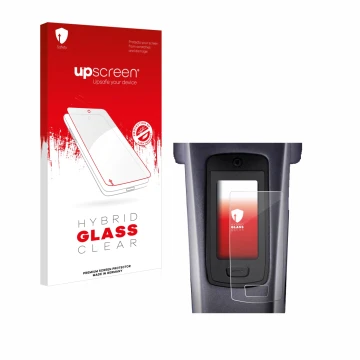 Vorderseite einer Produktverpackung mit dem Markenlogo upscreen. Daneben ist das Gerät TQ HPR50 E-Bike System mit dem zugehöri