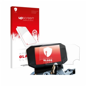 Vorderseite einer Produktverpackung mit dem Markenlogo upscreen. Daneben ist das Gerät VOGE 350 AC mit dem zugehörigen Display