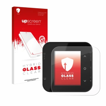 Vorderseite einer Produktverpackung mit dem Markenlogo upscreen. Daneben ist das Gerät ISDT Air8 mit dem zugehörigen Displaysc