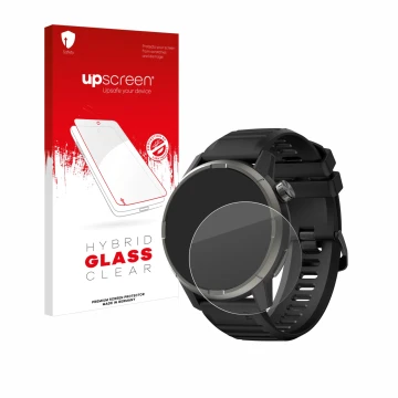 Vorderseite einer Produktverpackung mit dem Markenlogo upscreen. Daneben ist das Gerät Kiprun GPS 900 by Coros mit dem zugehör