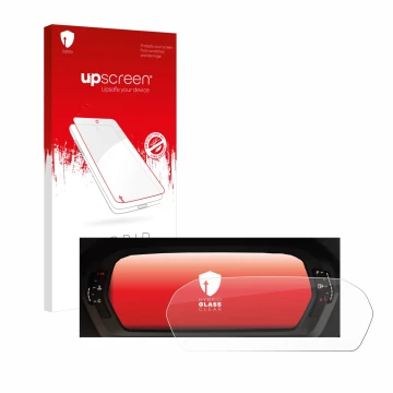 Vorderseite einer Produktverpackung mit dem Markenlogo upscreen. Daneben ist das Gerät Audi A3 2023 Virtual cockpit Plus mit d