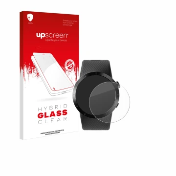 Vorderseite einer Produktverpackung mit dem Markenlogo upscreen. Daneben ist das Gerät Shot Scope X5 mit dem zugehörigen Displ