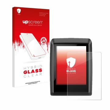 Vorderseite einer Produktverpackung mit dem Markenlogo upscreen. Daneben ist das Gerät Bosch Kiox 500 mit dem zugehörigen Disp