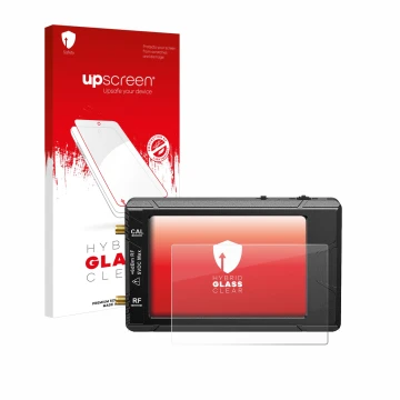 Vorderseite einer Produktverpackung mit dem Markenlogo upscreen. Daneben ist das Gerät tinySA ultra spectrum analyser mit dem 