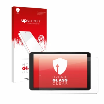 Vorderseite einer Produktverpackung mit dem Markenlogo upscreen. Daneben ist das Gerät Garmin Camper 895 mit dem zugehörigen D